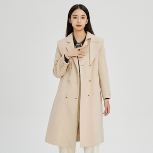 oldcolour纯色中长款毛呢大衣2022冬季新款高级感气质宽松外套女