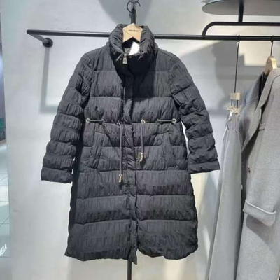 oldcolour冬季新款黑色收腰显瘦长款立领羽绒服女O42093251