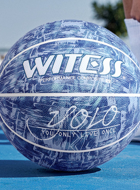 WITESS目击者YOLO室内外PU耐磨软皮7号成人学生比赛个性LA647篮球