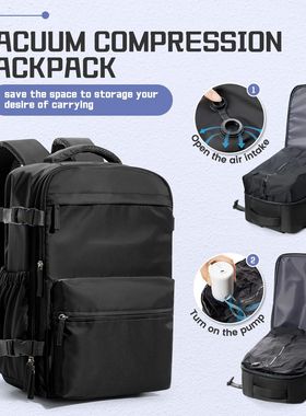 Men Vacuum Compression Backpack 15.6in Laptop Backpack Expan