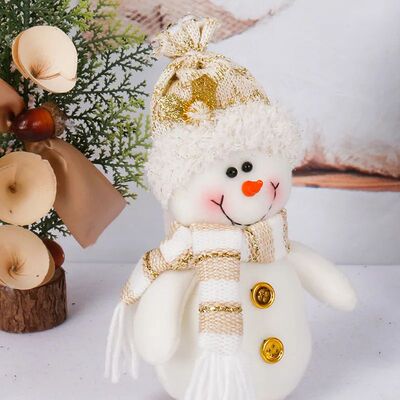 Navidad Natal Gift Snowman Doll Cloth Ornament Merry Christm