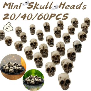 Sculptures Skull 60Pcs Halloween Decorative Collectable
