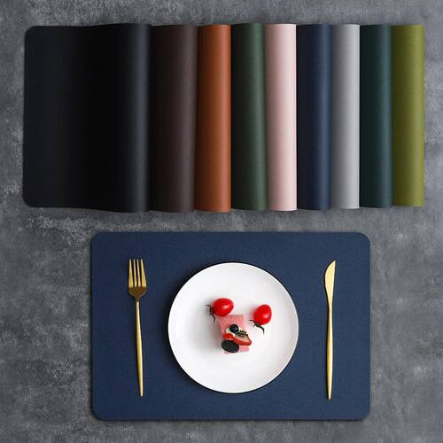 PVC Double-sided Leather Dining Table Mat Anti-Slip Thermal