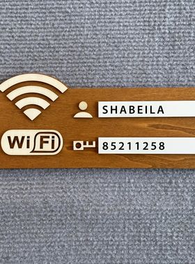 1pc Rustic Wooden WiFi Password Sign, Vintage Wall-Mounted W
