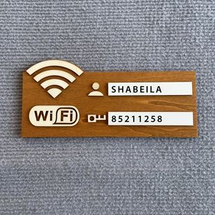 1pc Rustic Wooden WiFi Password Sign, Vintage Wall-Mounted W