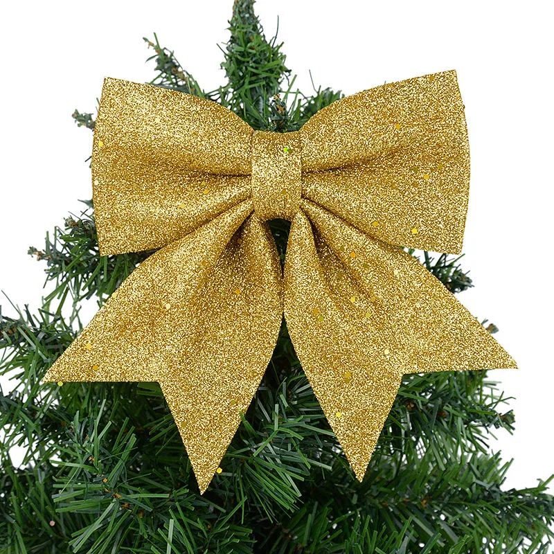 21cm Big Christmas Glitter Bows Xmas Tree Hanging Ornaments
