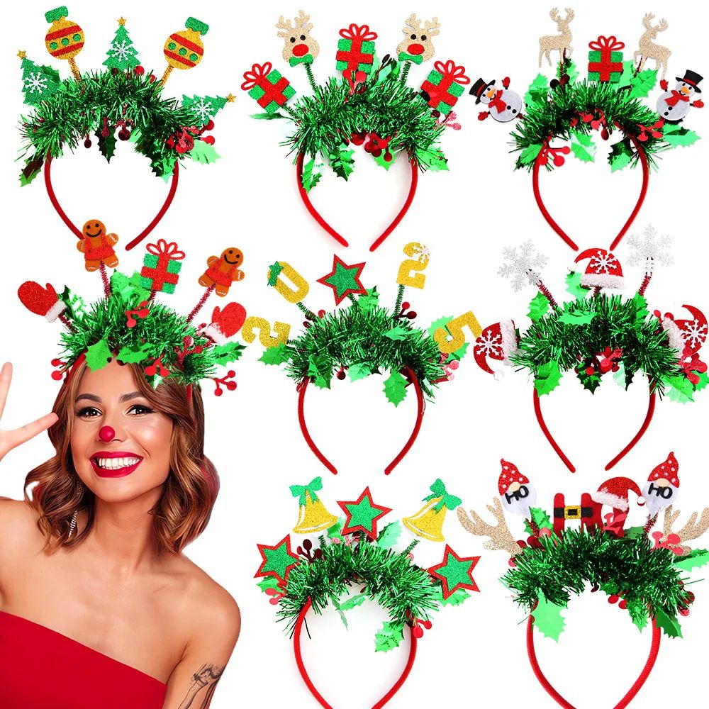 New Year Number Headbands Christmas Decorations, Colorful He