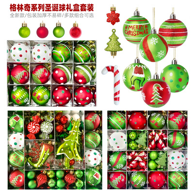 Christmas Tree Decorations Grinch Elves Green Hair Monster T