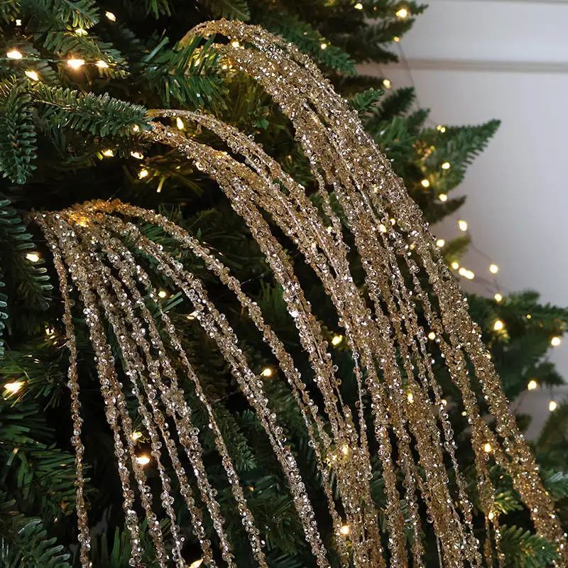 Sequin Glitter Christmas Party Branch Sticks Decoration Whit
