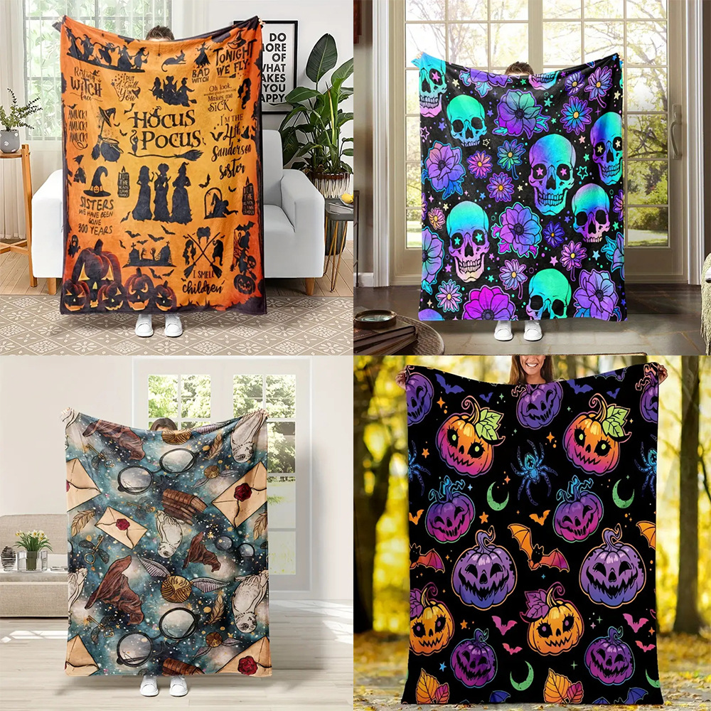 Flannel Halloween Blanket Blanket Bed Sheet Cover Blanket Ho