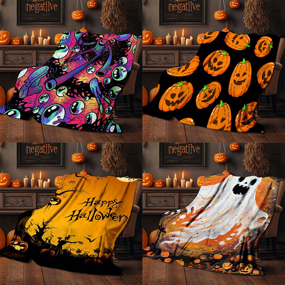 Halloween Blanket Bed Sheet Cover Blanket To Set The Sofa Bl