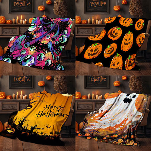 Halloween Blanket Bed Sheet Cover Blanket To Set The Sofa Bl