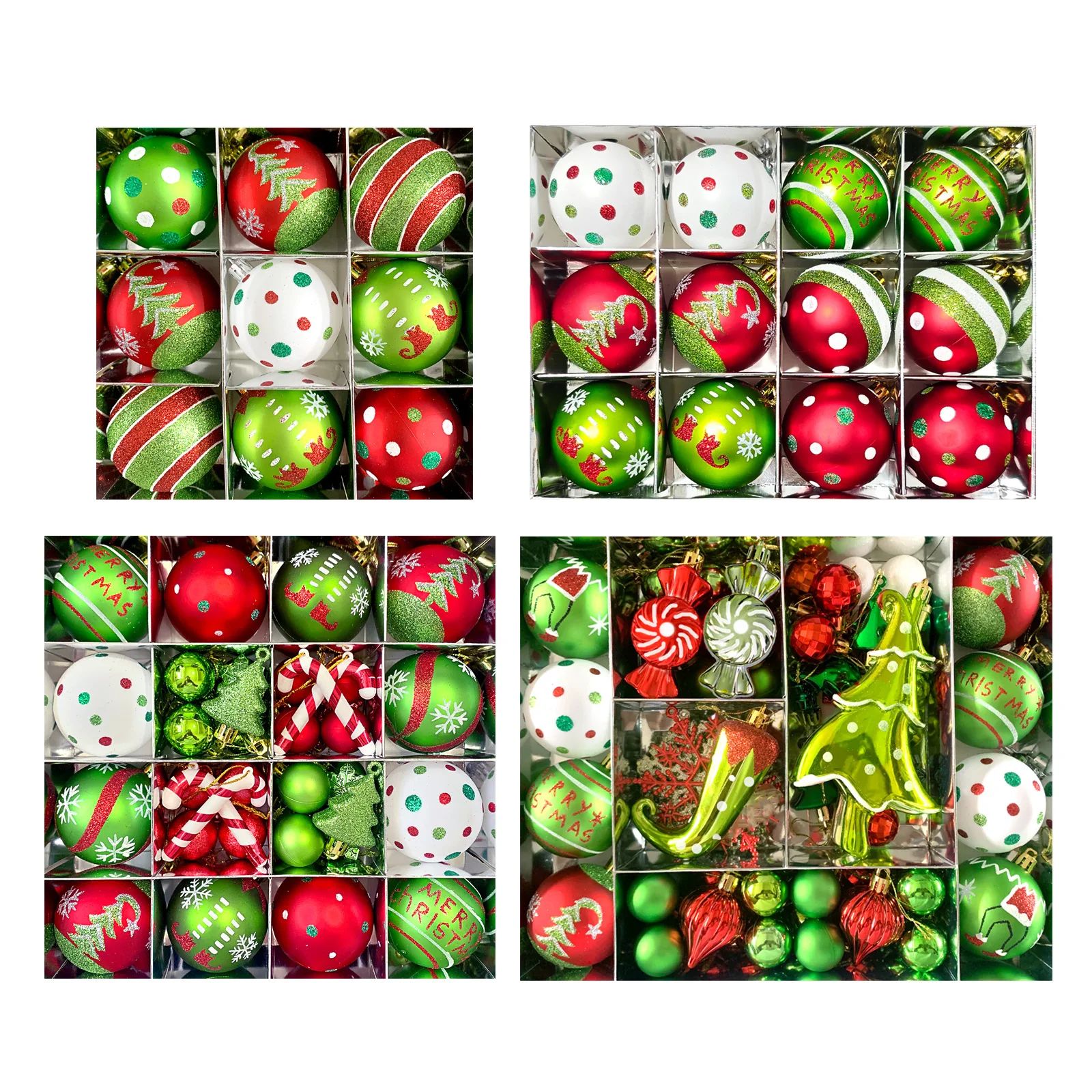 9/12PCS 6cm Xmas Ornaments Christmas Home Decor Grinch Paint