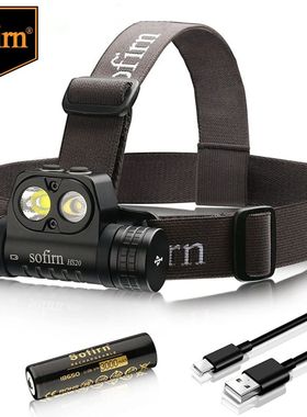 Sofirn HS21 USB C Rechargeable LED Headlamp 18650 Powerful 2
