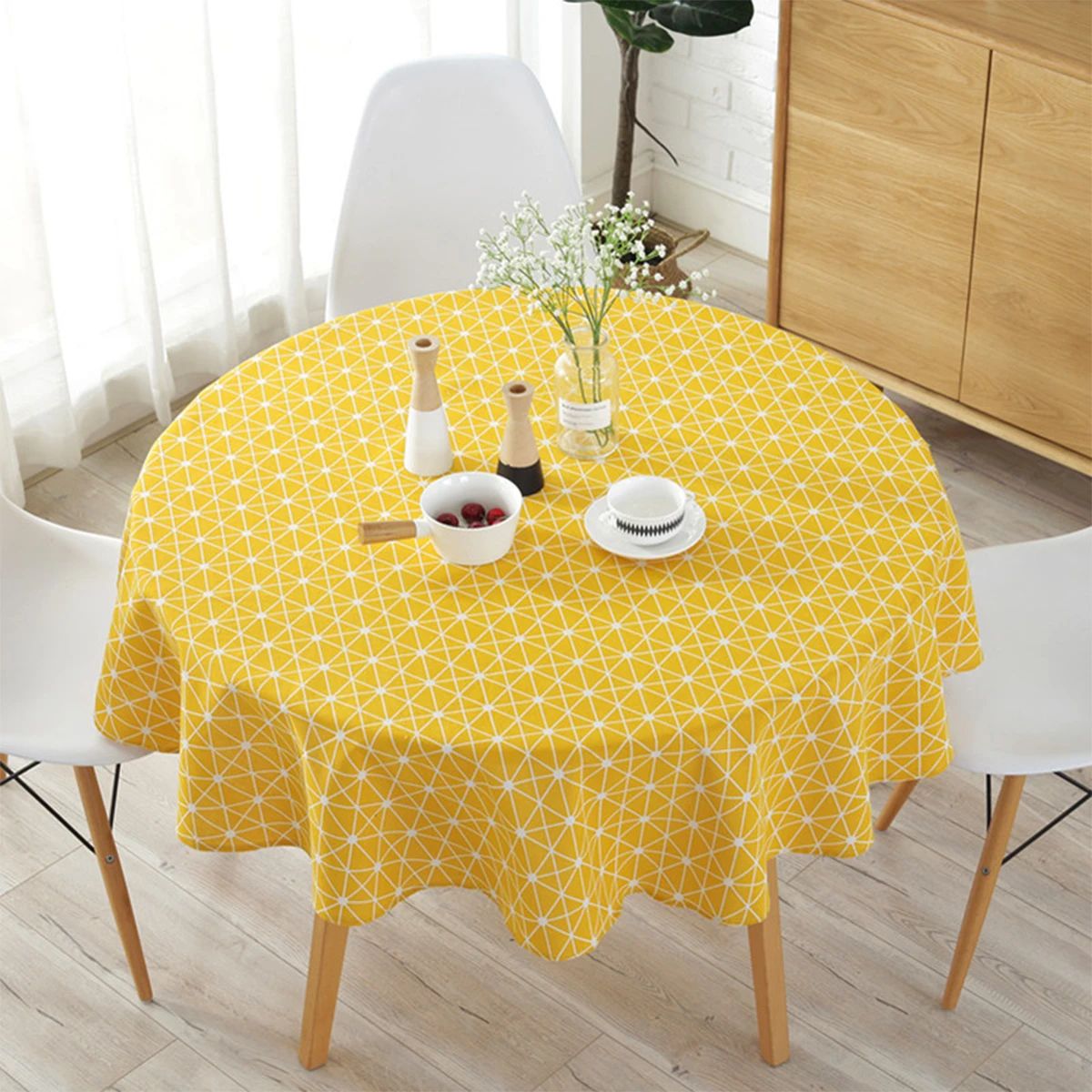 Round Tablecloth Washable Table Cloth Decorative Table Cover