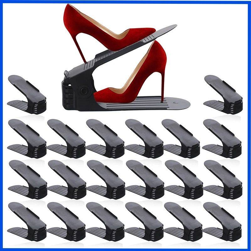 20/40pcs Plastic Shoe Rack - Space-Saving Organizer for Hall