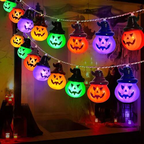 Pumpkin String Lights For Easter, Halloween, Christmas Room
