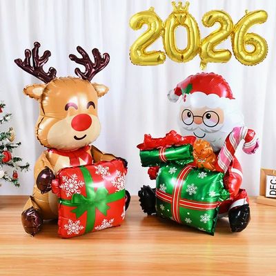 Standing Santa Claus Foil Balloon 2026 Number Balloons Chris