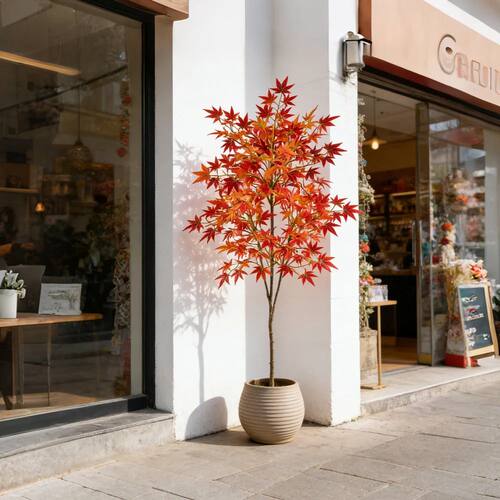 70cm-140cm Large Artificial Maple Tree Fake Maple Plants Tal