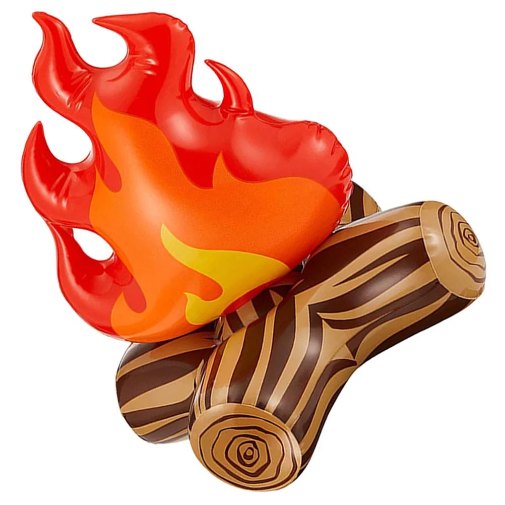 Inflatable Flame Model Yard Decoration Props Pvc Bonfire Cam
