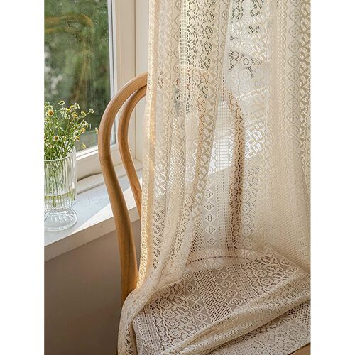 1PC Boho Style Voile Tulle Curta for The Living Room Decor B