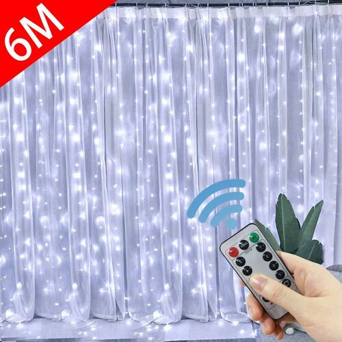 LED Curtain Garland on The Window USB String Lights Fairy Fe