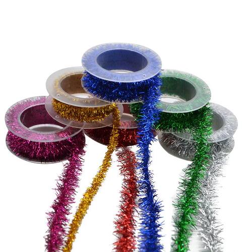 2M Gold Silver Wire Garland Tinsel Hanging Rattan Christmas
