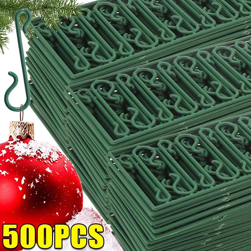 500/50Pcs Christmas Ornament Hanging Hooks Xmas Tree Pendant
