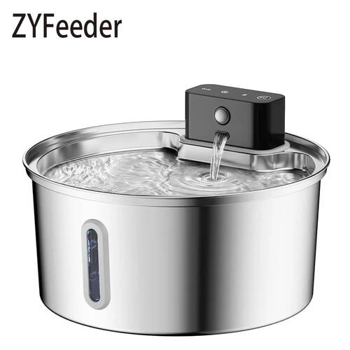 3.2L/108oz Wireless Charging Sensor Cat Water Feeder Stainle