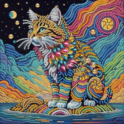 Cat Special Shape Diamond Painting Kits For Adults Animals H