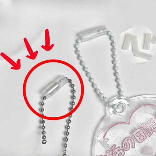 10/20/30/40/50Pcs Bead Chain Anti-lost Cover Pendant Chain P