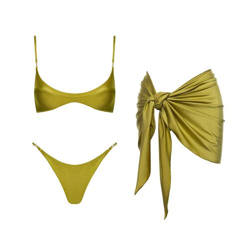 3Pcs Bandeau Biquini Sexy Women Swimsuit Female Push Up Swim