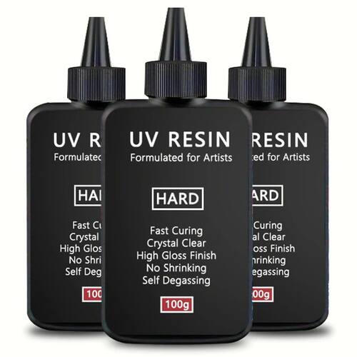 UV Resin 100-300g/Random Molds 5pc - Upgraded Hard Type Crys