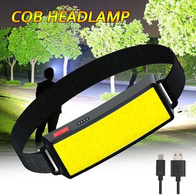 Super Bright Headlamp Flashlight COB Wide Beam Headlight Lig