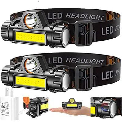 High Lumen COB LED Headlamp Super Bright Headlight Waterproo