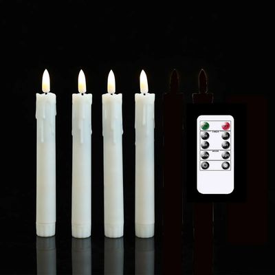 2/3/4 Pieces 7 inch Short Flameless LED Taper Candles With R