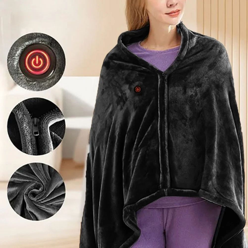 USB Heated Shawl Electric Heating Blanket 3 Heating Level We