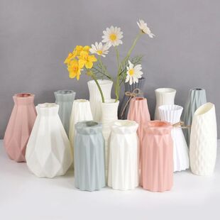 Nordic Flower Vase Imitation Ceramic Plastic Flower Vase Pot