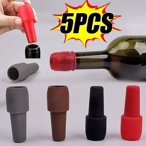 Silicone Wine Stoppers Beverage Bottle Sealer Reusable Spark