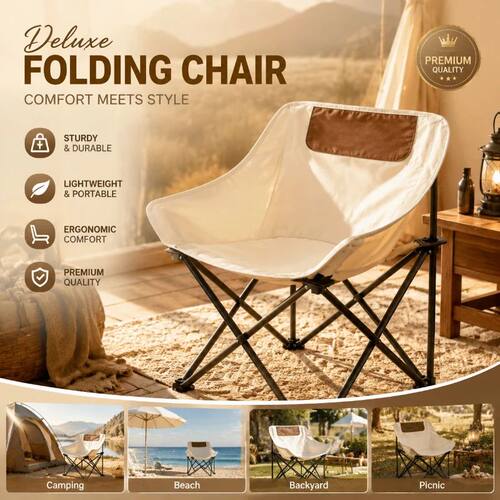 Portable Folding Camping Chair, Ultra-Light Outdoor Seat for