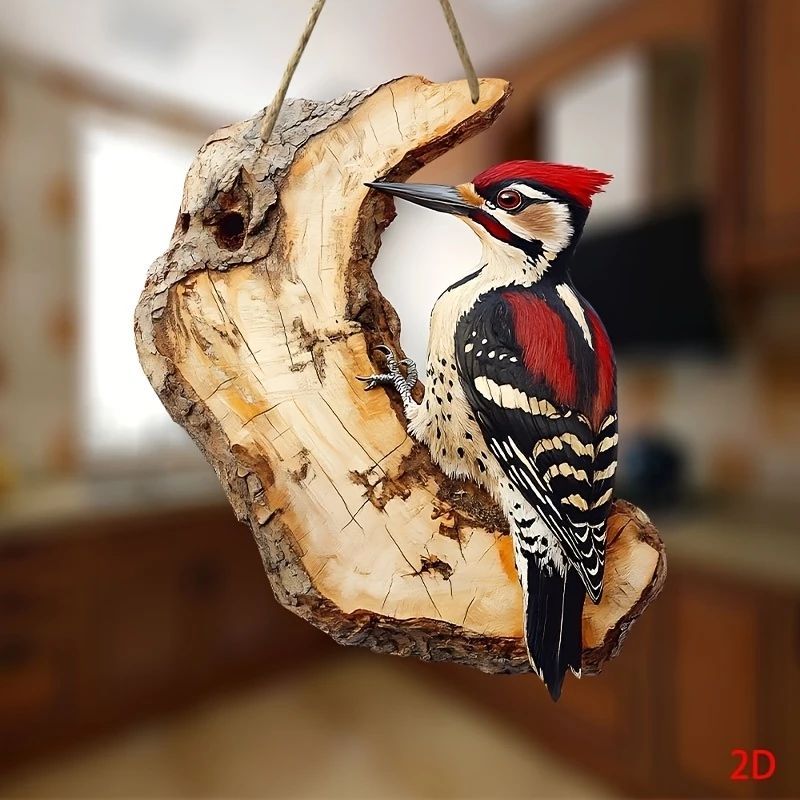 1/2pcs Vintage 2D Bird Wooden Signage 8in Farmhouse Wall Dec