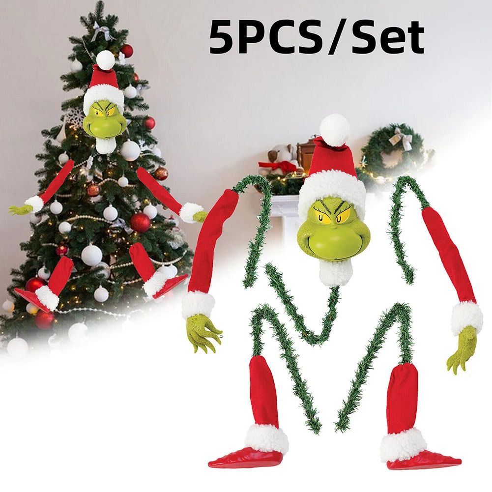 5Pcs Arm Leg Head Ornaments Holder Head/Arms and Legs Grinch