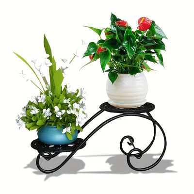 1pc, Double Deck Flower Stand, Hanging Pot Rust-proof Classi