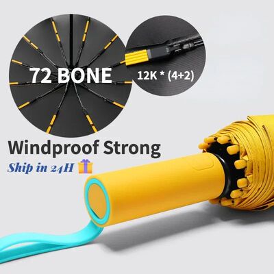 Super Strong Windproof Automatic Umbrella for Men and Women,
