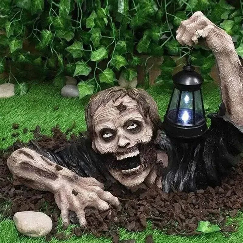 1pc Halloween Zombie Crawling Horror Decor, Scary Led Lights