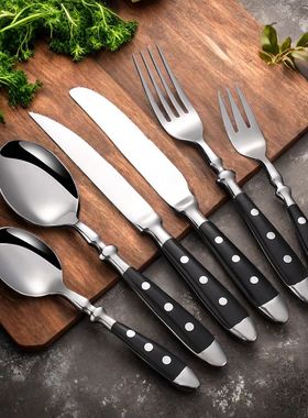 Classic Elegant Stainless Steel Cutlery Set Fork Spoon Knife