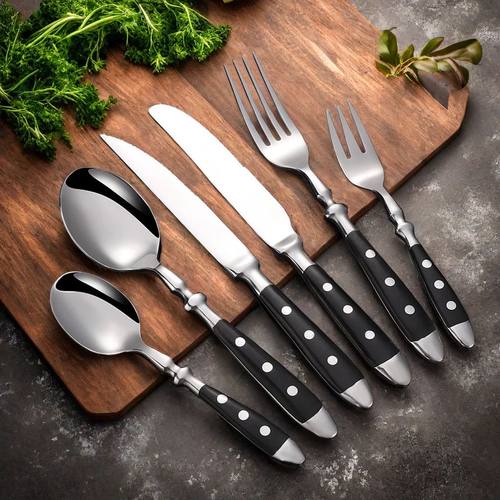 Classic Elegant Stainless Steel Cutlery Set Fork Spoon Knife