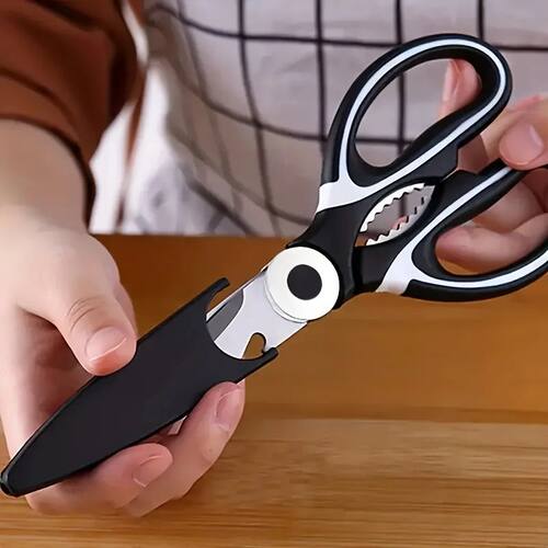 Heavy duty stainless steel kitchen scissors-multifunctional