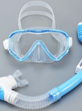 Kids Diving Mask Snorkel Set Swimming Goggles Tempered Glass