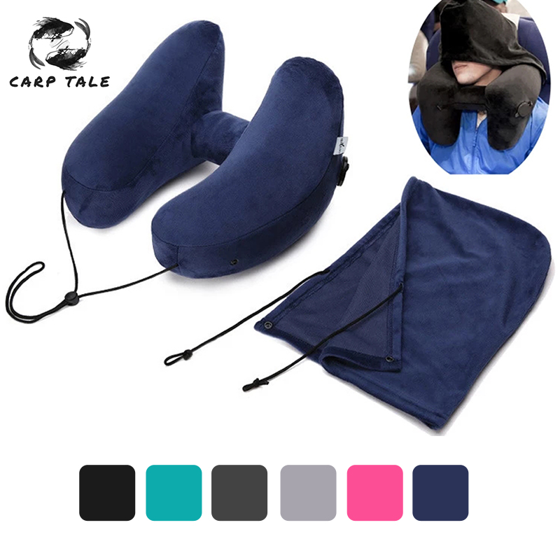 H Shape Inflatable Travel Pillow Folding Lightweight Nap Nec